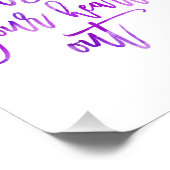 Verhard je hart uit | PAARSE WATERVERF Foto Afdruk (Hoek)