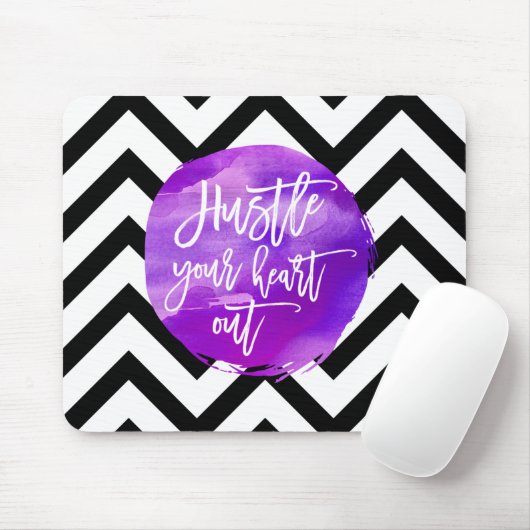 Verhard je hart uit | PAARSE WATERVERF Muismat (Met muis)