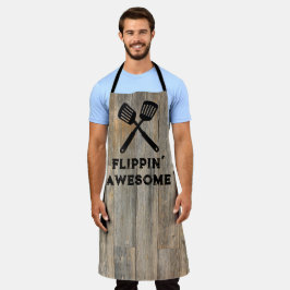 Verhard licht Rustic Wood grain, flikkerend schoon Schort