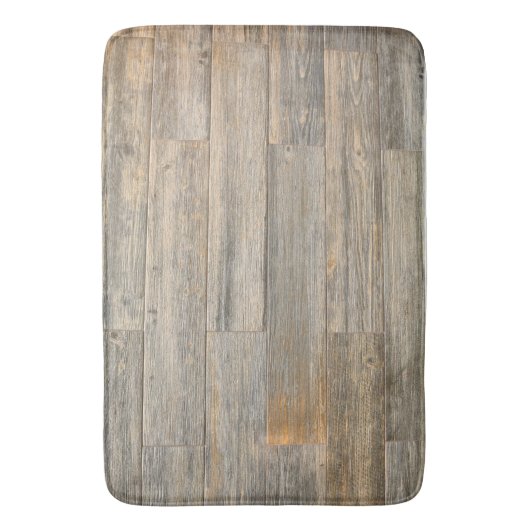 Verhard licht Rustisch houtachtige planken Badmat (Voorkant Verticaal)