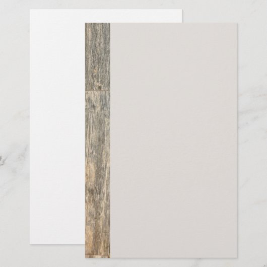 Verhard licht Rustisch houtachtige planken Briefpapier (Voorkant / Achterkant)