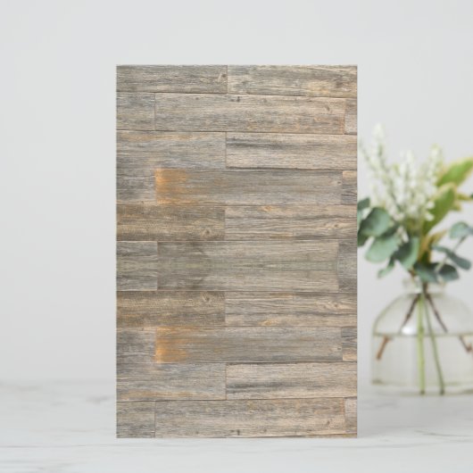 Verhard licht Rustisch houtachtige planken Briefpapier (Staand voorkant)
