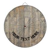 Verhard licht Rustisch houtachtige planken Dartbord (Voorkant)