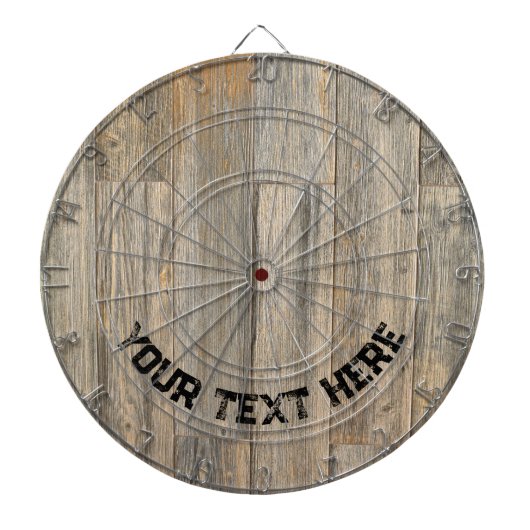 Verhard licht Rustisch houtachtige planken Dartbord (Voorkant)