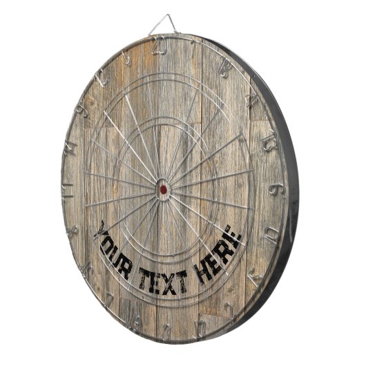 Verhard licht Rustisch houtachtige planken Dartbord (Voorkant Rechts)