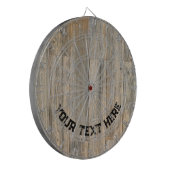 Verhard licht Rustisch houtachtige planken Dartbord (Voorkant Links)