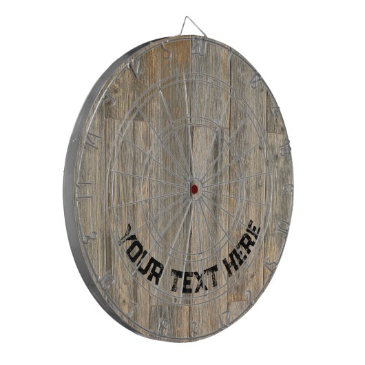 Verhard licht Rustisch houtachtige planken Dartbord (Voorkant Links)