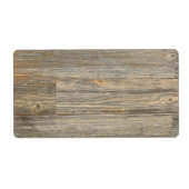 Verhard licht Rustisch houtachtige planken Etiket (Voorkant)