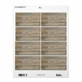 Verhard licht Rustisch houtachtige planken Etiket (Full Sheet)