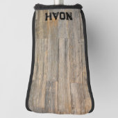 Verhard licht Rustisch houtachtige planken Golfheadcover (Draai 90)