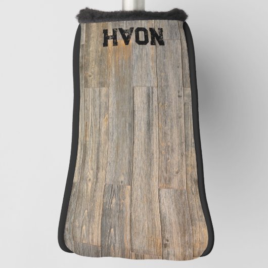 Verhard licht Rustisch houtachtige planken Golfheadcover (Draai 90)