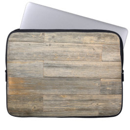 Verhard licht Rustisch houtachtige planken Laptop Sleeve