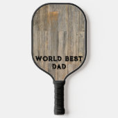 Verhard licht Rustisch houtachtige planken Pickleball Paddle (Voorkant)