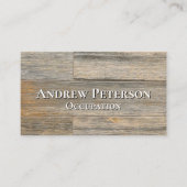 Verhard licht Rustisch houtachtige planken Visitekaartje (Voorkant)
