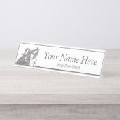 Verhard metaal | Oilfield | Speciaal ontwerp Bureau Naambordje (Voorkant)