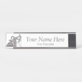 Verhard metaal | Oilfield | Speciaal ontwerp Bureau Naambordje (Voorkant)