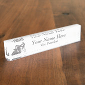 Verhard metaal | Oilfield | Speciaal ontwerp Naambordje (Zijkant)