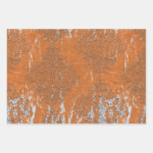 Verhard verbrand sinaasappel en grijs gepatterd inpakpapier vel (Voorkant 3)