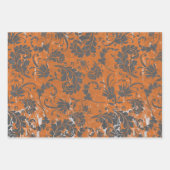 Verhard verbrand sinaasappel en grijs gepatterd inpakpapier vel (Voorkant)