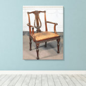 Verharde achterstoel, geleverd door canvas afdruk (Insitu (Houten vloer))