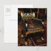 Verharde armstoel met gelte details briefkaart (Voorkant / Achterkant)