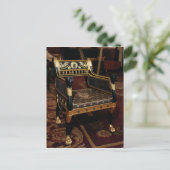 Verharde armstoel met gelte details briefkaart (Staand voorkant)