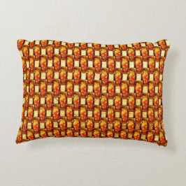 Verharde en bevlekte oranje bruine borden accent kussen