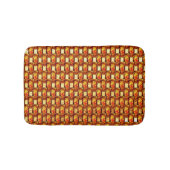 Verharde en bevlekte oranje bruine borden badmat (Voorkant)