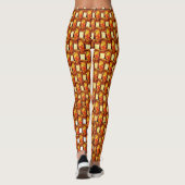Verharde en bevlekte oranje bruine borden leggings (Achterkant)