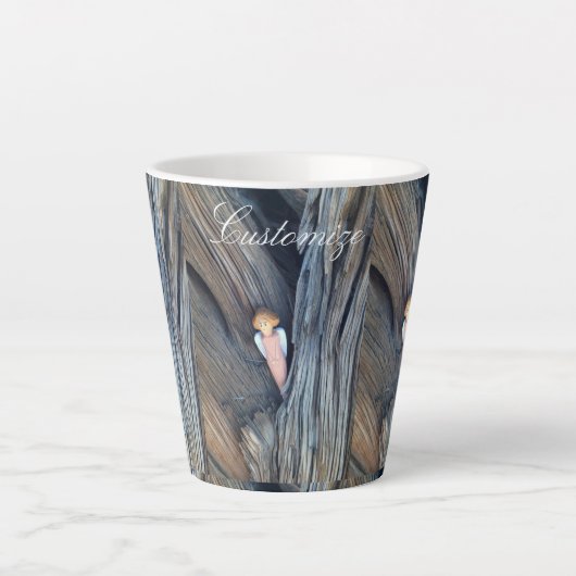 Verharde engel in de Thunder Cove Latte Mok (Voorkant)