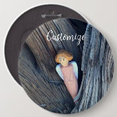 Verharde engel in de Thunder Cove Ronde Button 6,0 Cm (Voorkant /achterkant)