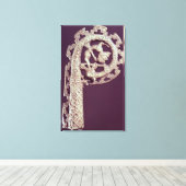 Verharde handgreep van een bisschop canvas afdruk (Insitu (Houten vloer))