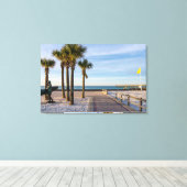 Verharde loopbrug naar Pensacola Beach Canvas Afdruk (Insitu (Houten vloer))