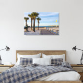 Verharde loopbrug naar Pensacola Beach Canvas Afdruk (Insitu (Slaapkamer))