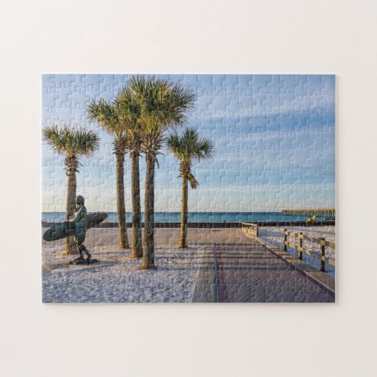 Verharde loopbrug naar Pensacola Beach Jigsaw Puzz Legpuzzel (Horizontaal)