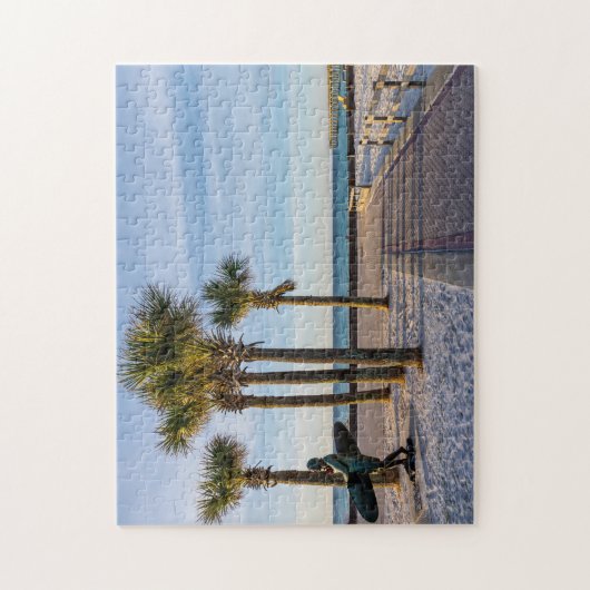 Verharde loopbrug naar Pensacola Beach Jigsaw Puzz Legpuzzel (Verticaal)