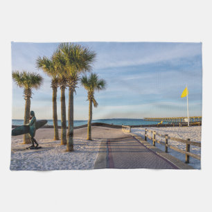 Verharde loopbrug naar Pensacola Beach Keuken Hand Theedoek