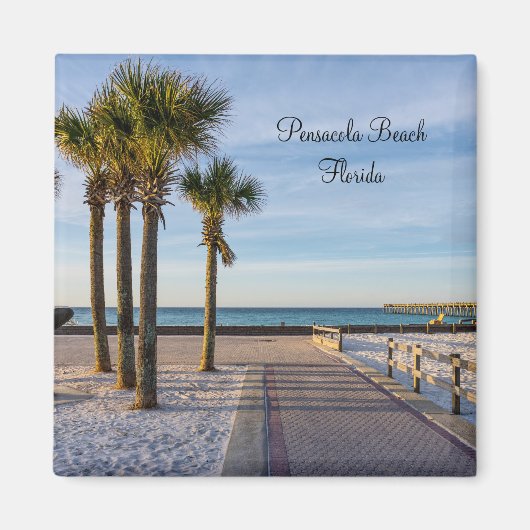 Verharde loopbrug naar Pensacola Beach Magnet (Voorkant)