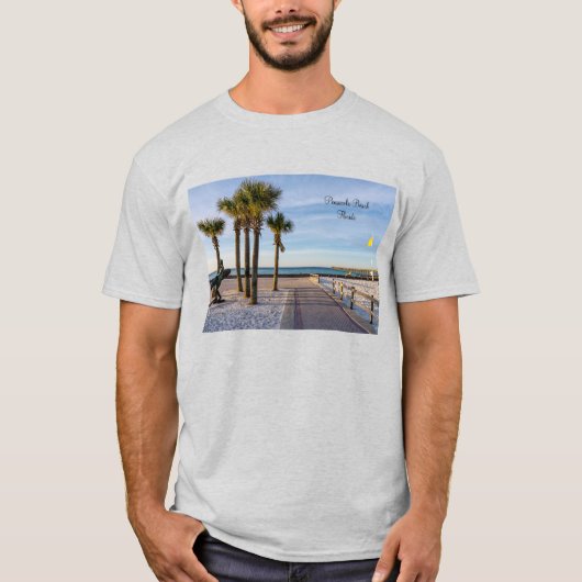Verharde loopbrug naar Pensacola Beach Mannen T-sh T-shirt (Voorkant)