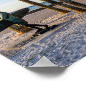 Verharde loopbrug naar Pensacola Beach Poster (Hoek)