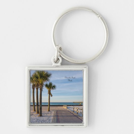 Verharde loopbrug naar Pensacola Beach Sleutelhang Sleutelhanger (Voorkant)