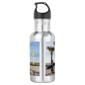 Verharde loopbrug naar Pensacola Beach Water Bottl Waterfles (Achterkant)