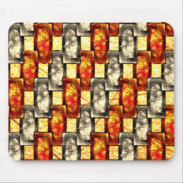 Verharde rechthoekige stukken met een beige en rod muismat