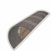 Verharde schuilplaats voor Vliegtuig Sticker (Voorkant)