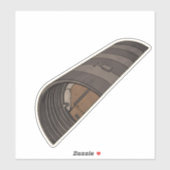 Verharde schuilplaats voor Vliegtuig Sticker (Vel)