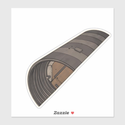 Verharde schuilplaats voor Vliegtuig Sticker (Vel)