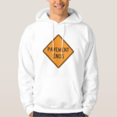 Verharding beëindigt verkeersbord verkeerswaarschu hoodie (Voorkant)