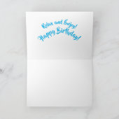 Verharding in het zwembad op een sprinkhaan bedankkaart (Binnen)