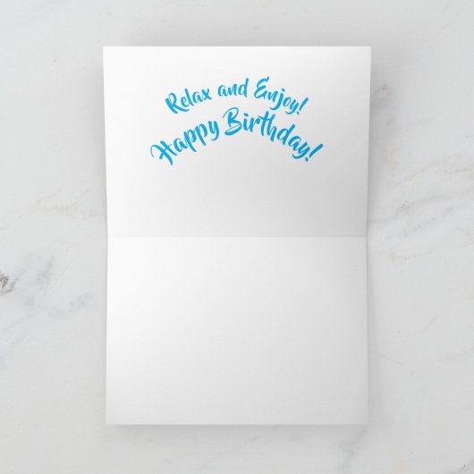 Verharding in het zwembad op een sprinkhaan bedankkaart (Binnen)