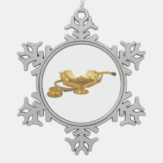 Verhardingslamp Tin Sneeuwvlok Ornament (Voorkant)